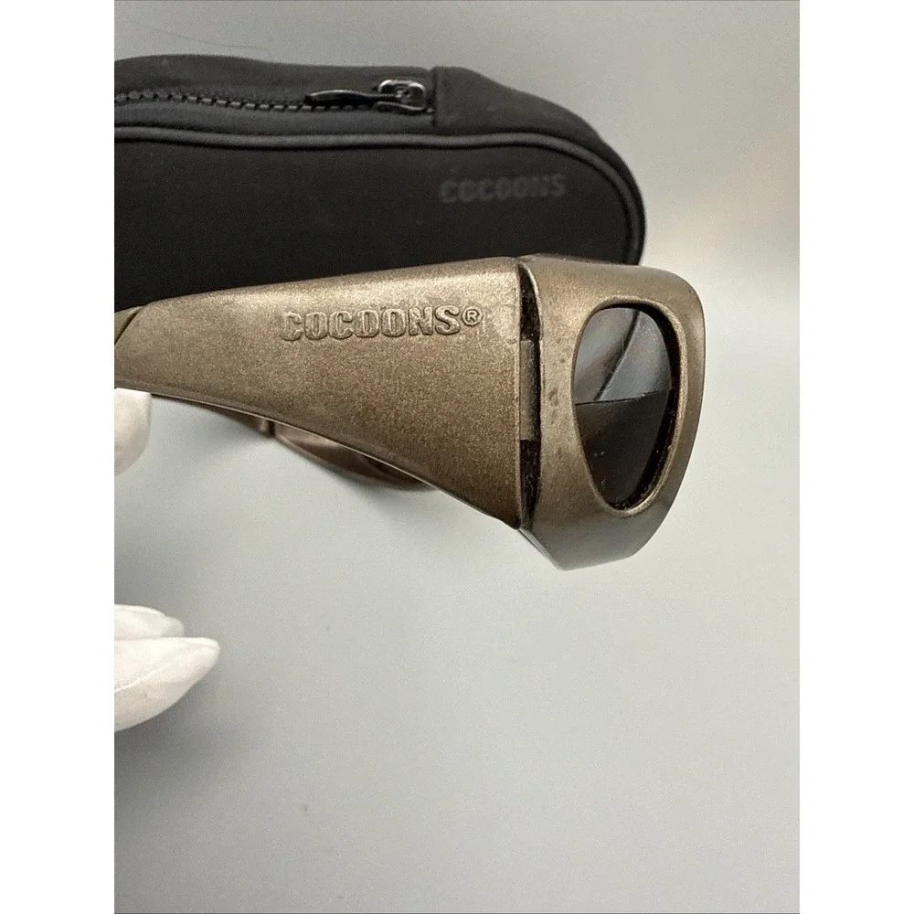 Cocoons Authentic Wrap Sunglasses Brown Frame  Lens Fit Over & Cacoons Case